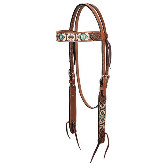 Painted Aztec Design 5/8'' Browband Headstall