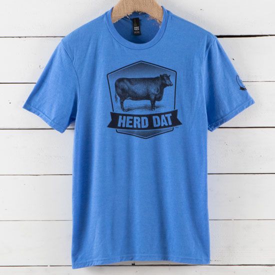 Mason Jar Herd Dat Heather Blue T-shirt
