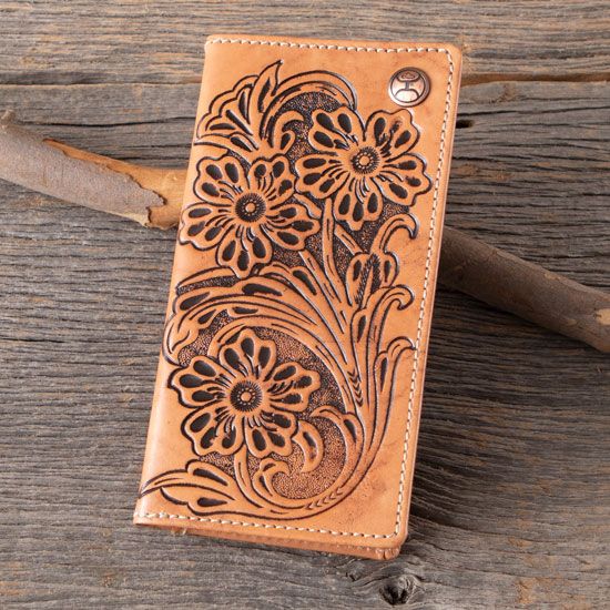 Hooey Floral Tooled Rodeo Wallet